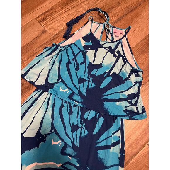 Lilly Pulitzer Levine Maxi Dress Sparkling Blue Get Inky Size Small - Picture 5 of 9